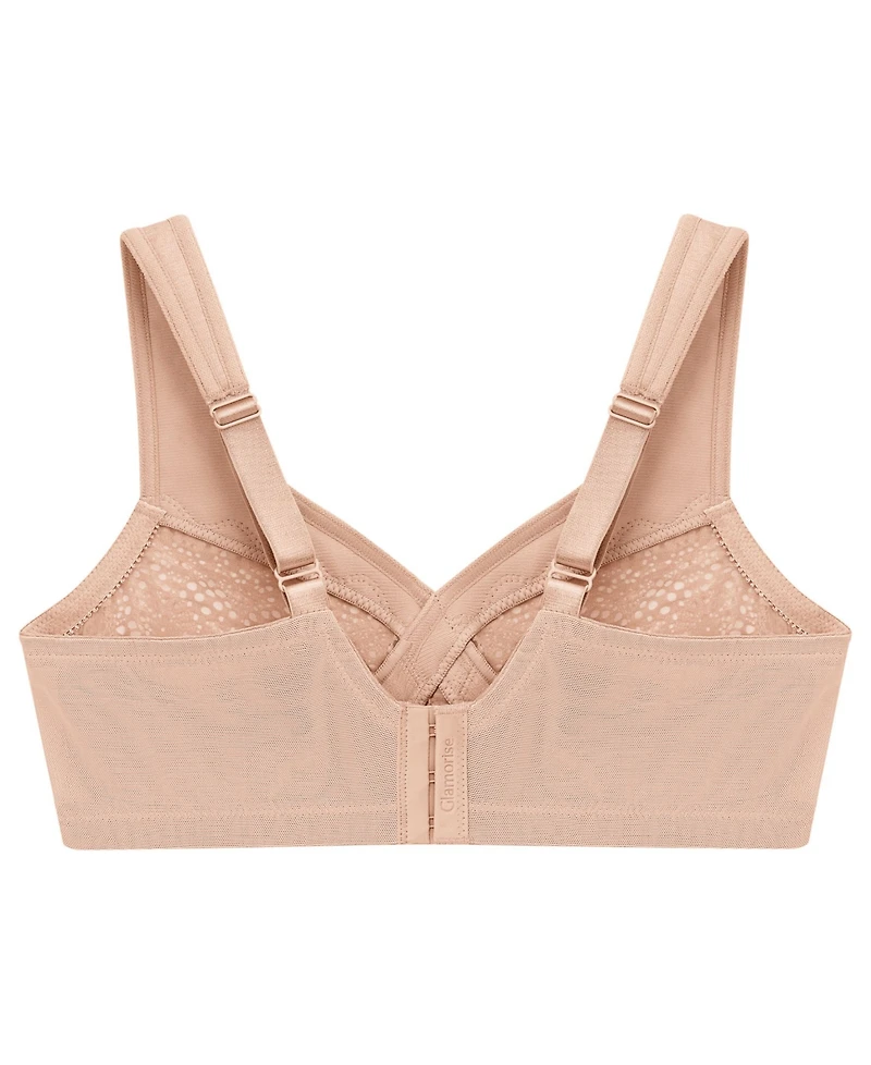 Women's Full Figure Plus Magic Lift Moisture Control Wirefree Bra 1064