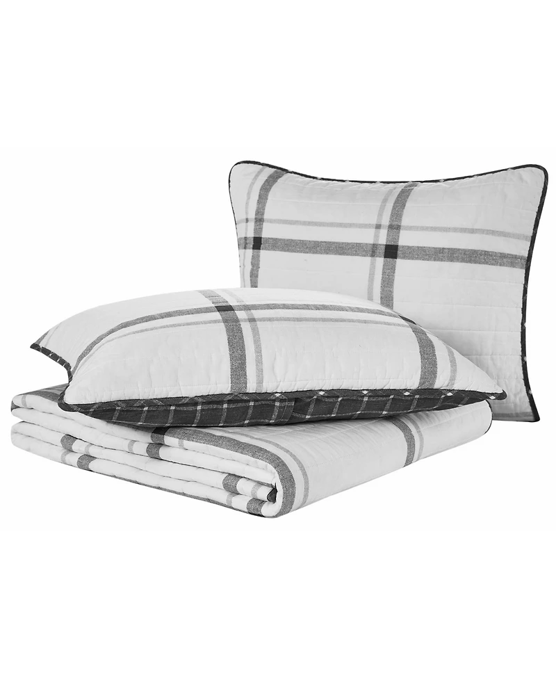 Nautica Fleetville Cotton Reversible 3 Piece Quilt Set