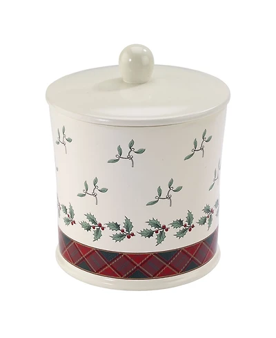 Spode Tartan Covered Jar