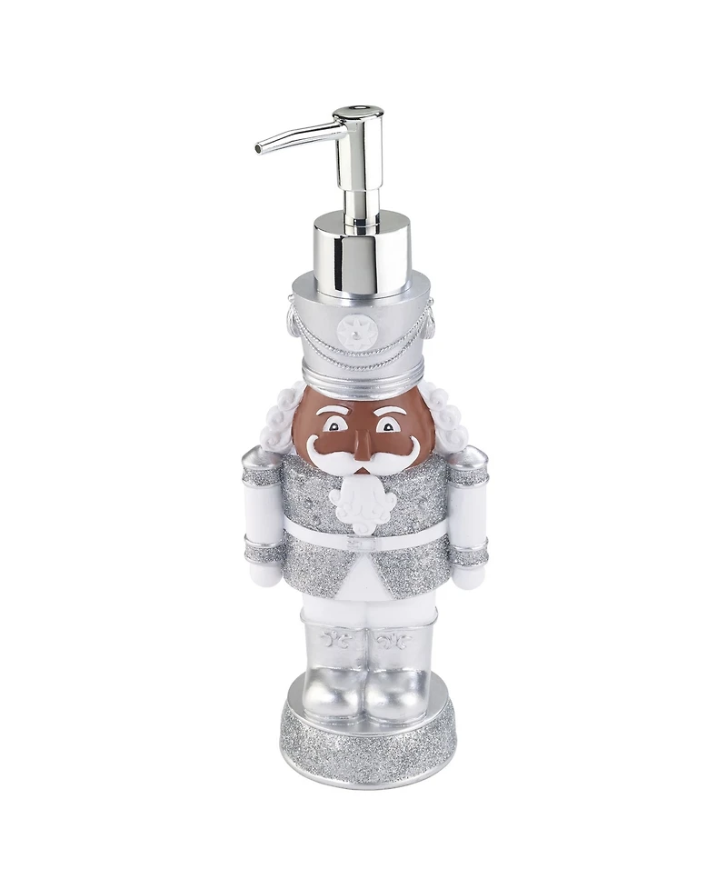 Avanti Nutcracker Silver Holiday Resin Soap/Lotion Dispenser