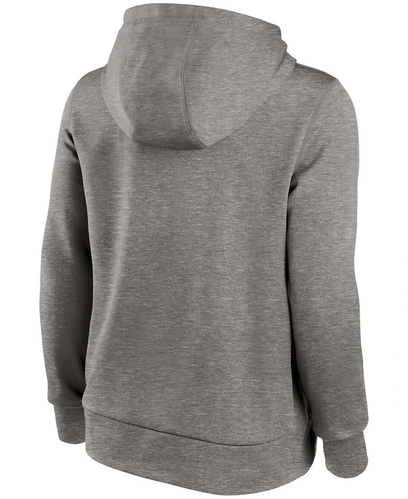 Women's Heathered Charcoal Los Angeles Rams Performance Pullover Hoodie