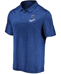 Men's Heathered Royal Kansas City Royals Iconic Striated Primary Logo Polo