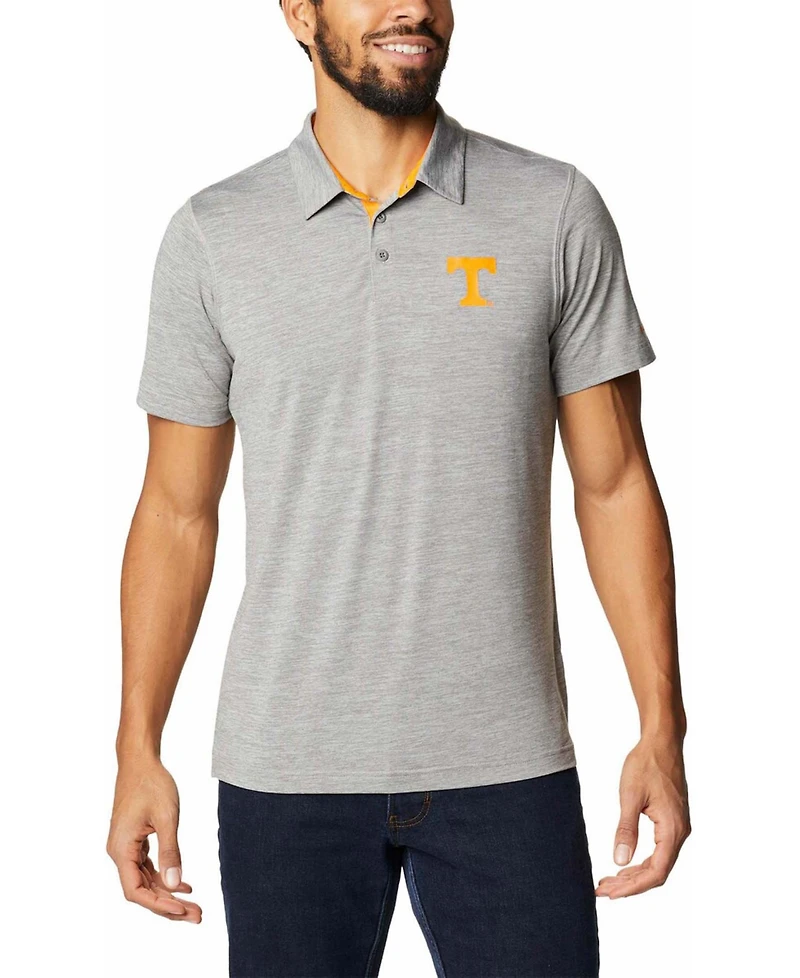 Men's Gray Tennessee Volunteers Tech Trail Space Dye Omni-Shade Polo