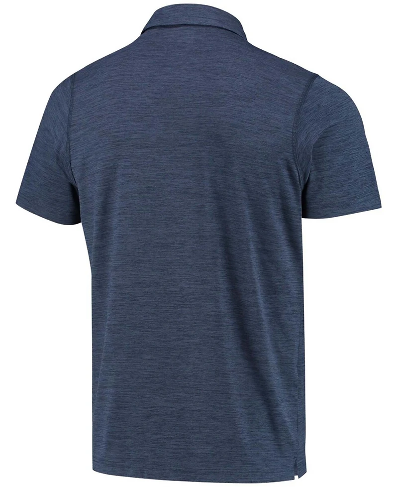 Men's Navy Michigan Wolverines Tech Trail Space Dye Omni-Shade Polo