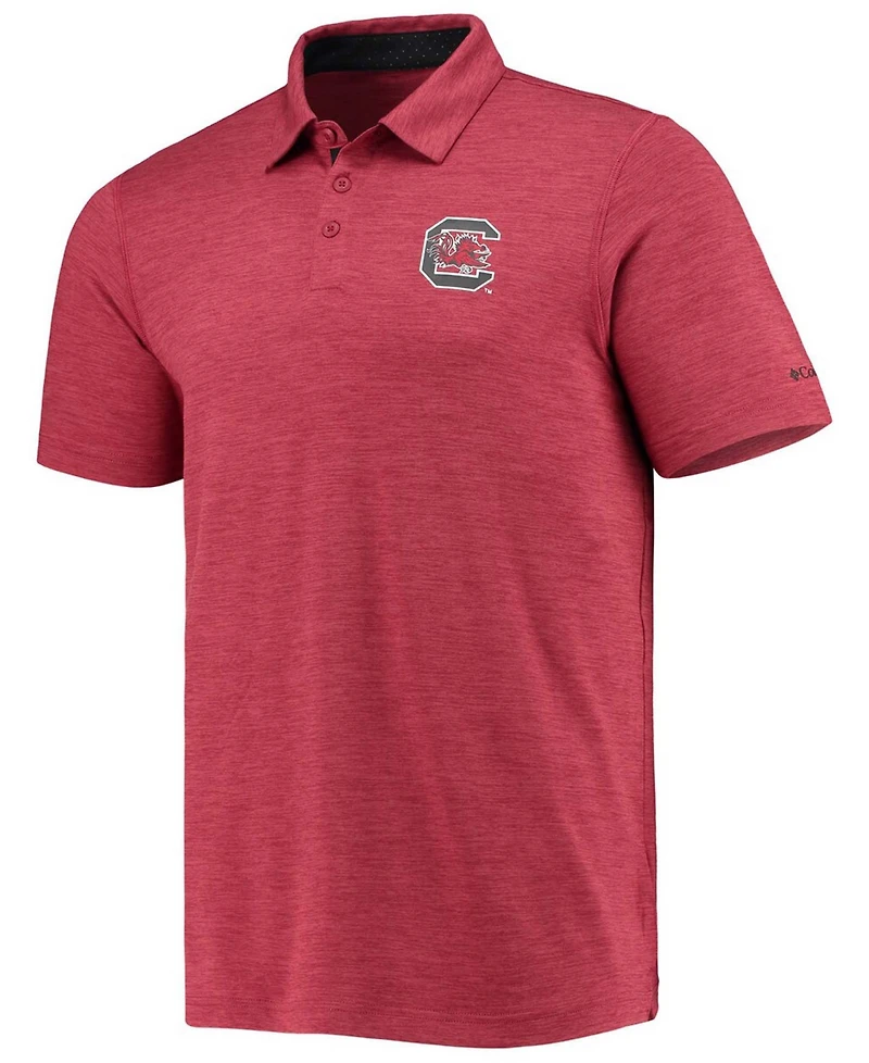 Men's Garnet South Carolina Gamecocks Tech Trail Space Dye Omni-Shade Polo