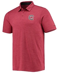 Men's Garnet South Carolina Gamecocks Tech Trail Space Dye Omni-Shade Polo