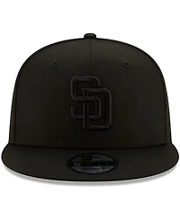 Men's Black San Diego Padres Black on Black 9FIFTY Snapback Adjustable Hat