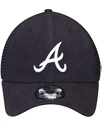 Men's Navy Atlanta Braves Trucker 9FORTY Adjustable Snapback Hat