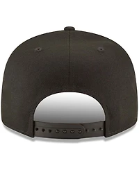 Men's Black Los Angeles Dodgers Script Logo Black on Black 9FIFTY Snapback Adjustable Hat