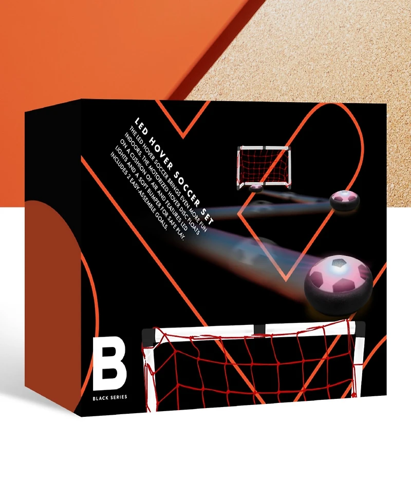 Black Series Hover Air Led Soccer Game with Hover Disc Floats