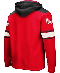 Men's Scarlet Nebraska Huskers 2.0 Lace-Up Pullover Hoodie