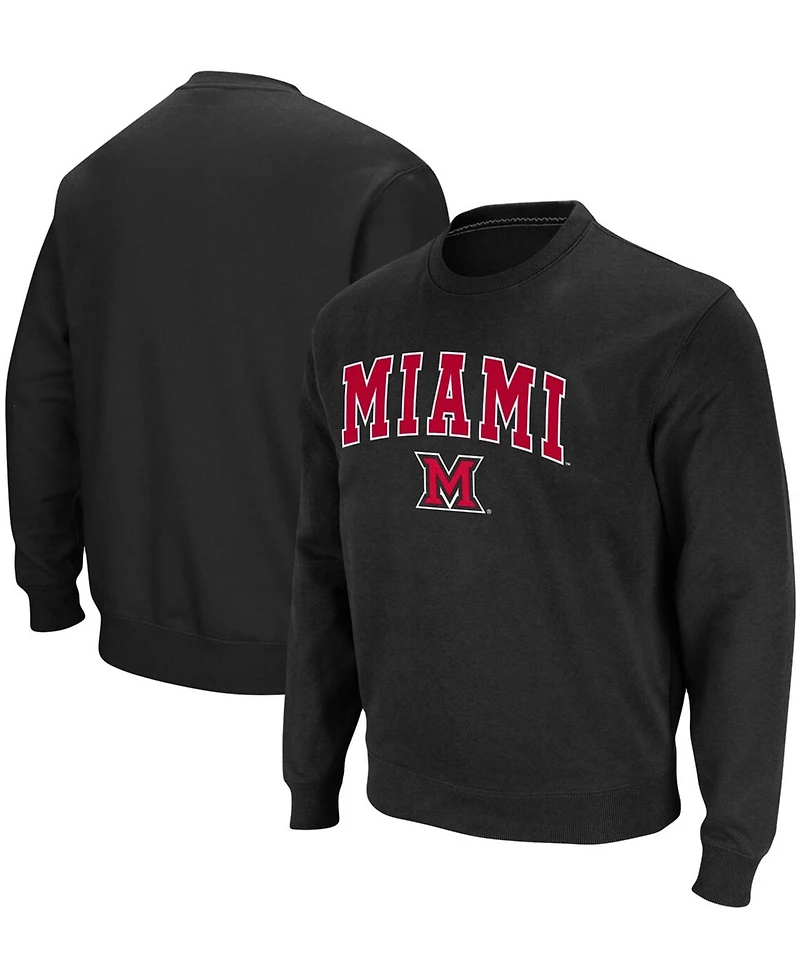 Colosseum Men's Miami University RedHawks Arch Logo Crew Neck Sweatshirt