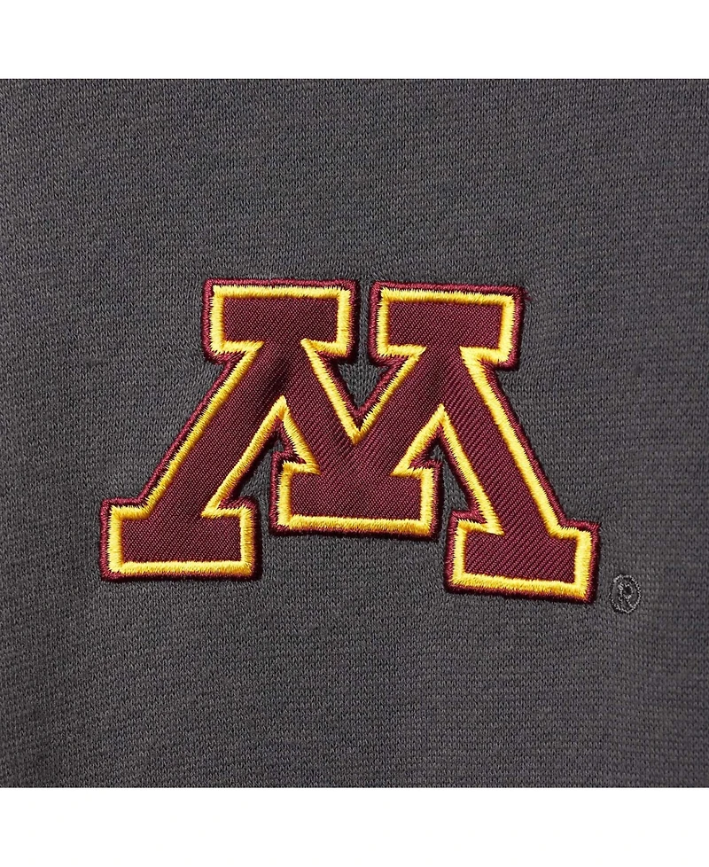 Men's Charcoal Minnesota Golden Gophers Tortugas Logo Quarter-Zip Jacket