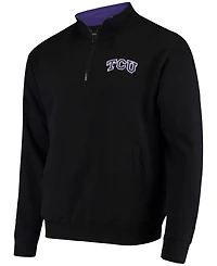 Men's Black Tcu Horned Frogs Tortugas Logo Quarter-Zip Jacket