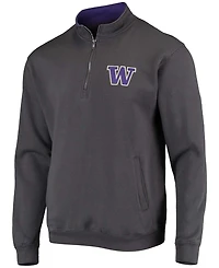 Men's Charcoal Washington Huskies Tortugas Logo Quarter-Zip Jacket