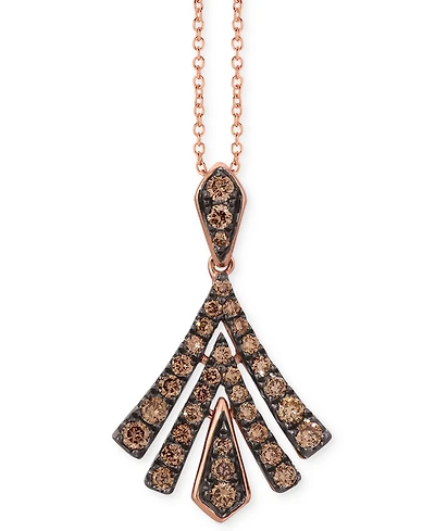 Le Vian Chocolatier Chocolate Diamond 18" Pendant Necklace (1/2 ct. t.w.) in 14k Rose Gold