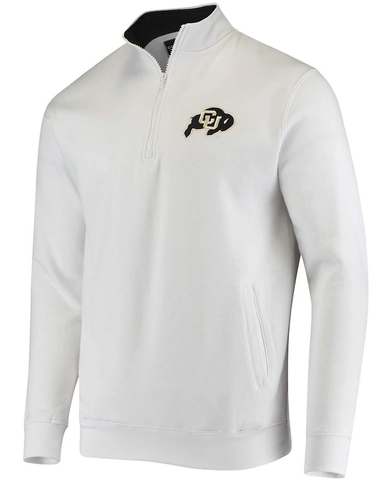 Men's White Colorado Buffaloes Tortugas Logo Quarter-Zip Jacket