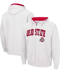 Colosseum Men's Ohio State Buckeyes Arch and Logo 3.0 Full-Zip Hoodie