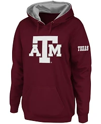 Women's Maroon Texas A M Aggies Team Big Logo Pullover Hoodie