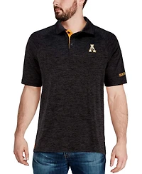 Men's Heather Black Appalachian State Mountaineers Down Swing Polo Shirt
