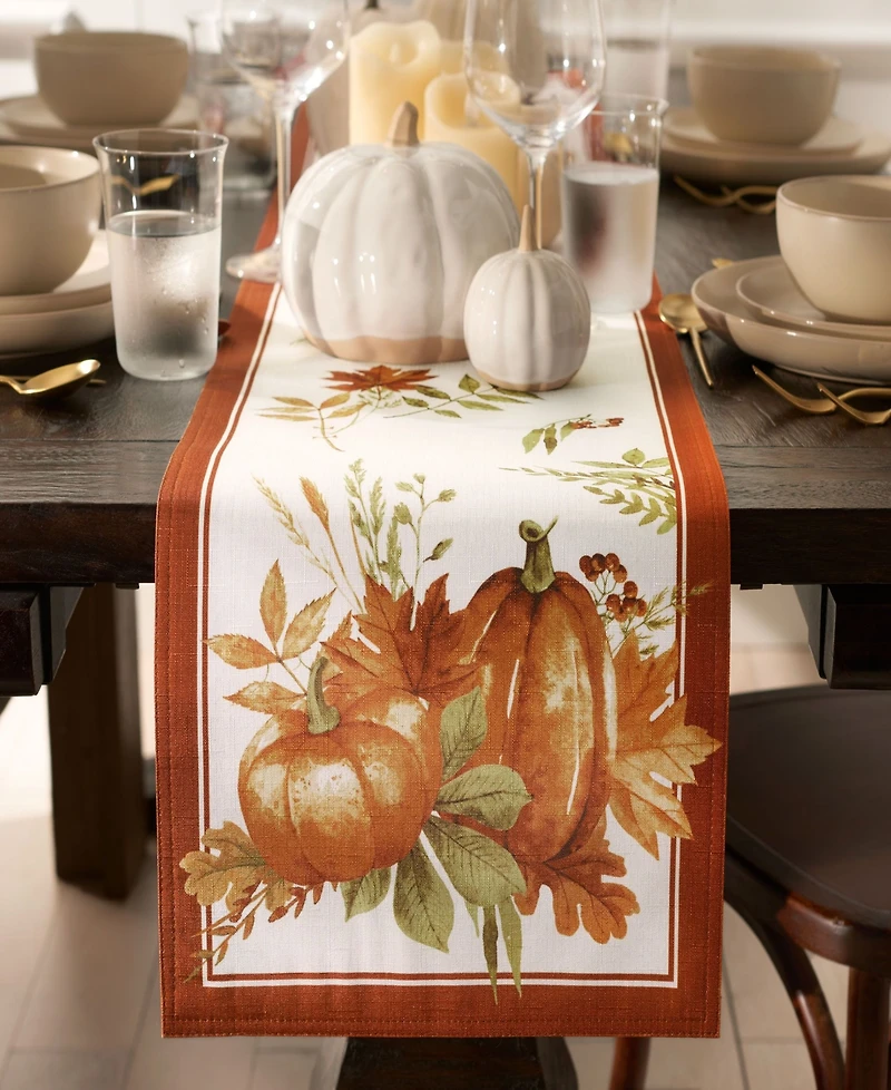 Autumn Pumpkin Grove Fall Table Runner