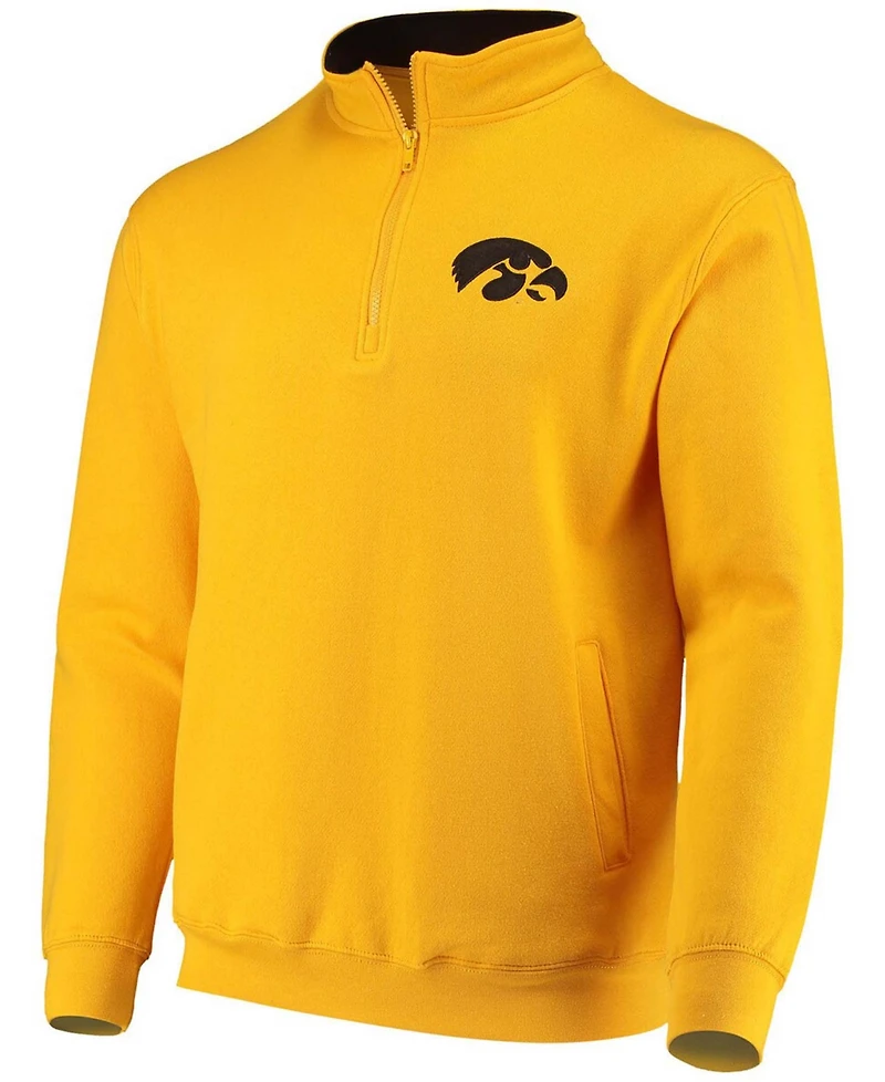 Men's Gold-Tone Iowa Hawkeyes Tortugas Logo Quarter-Zip Jacket