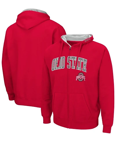 Colosseum Men's Ohio State Buckeyes Arch and Logo 3.0 Full-Zip Hoodie