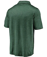 Men's Green Miami Hurricanes Primary Logo Striated Polo