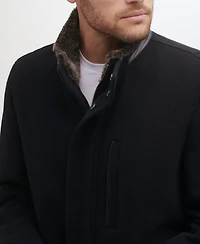 Cole Haan Men's Wool Plush Car Coat