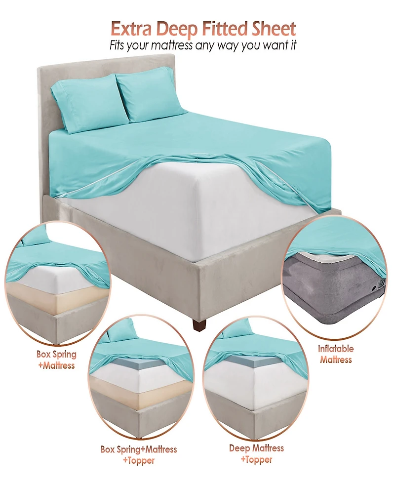Nestl Extra Deep Pocket 7-Pc. Sheet Set, King Split