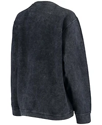 Women's Navy Boston Red Sox Script Comfy Cord Pullover Sweatshirt