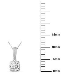 Diamond Solitaire 18" Pendant Necklace (1/5 ct. t.w.) 14k White, Yellow or Rose Gold