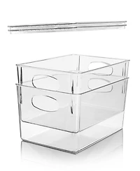 Sorbus Large Plastic Storage Bins with Lids - for Kitchen Organization, Pantry/Storage Organizers, Fridge Organizer