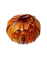Glitzhome Striped Short Pumpkin, Set of 2