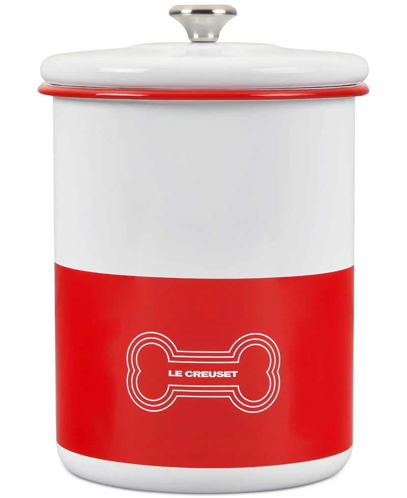 Le Creuset 4.25 Quart Enamel on Steel Pet Treat Jar with Lid