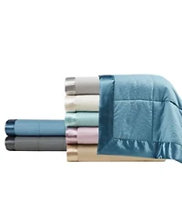 Madison Park Cambria Oversized Down Alternative Satin Trim Blanket