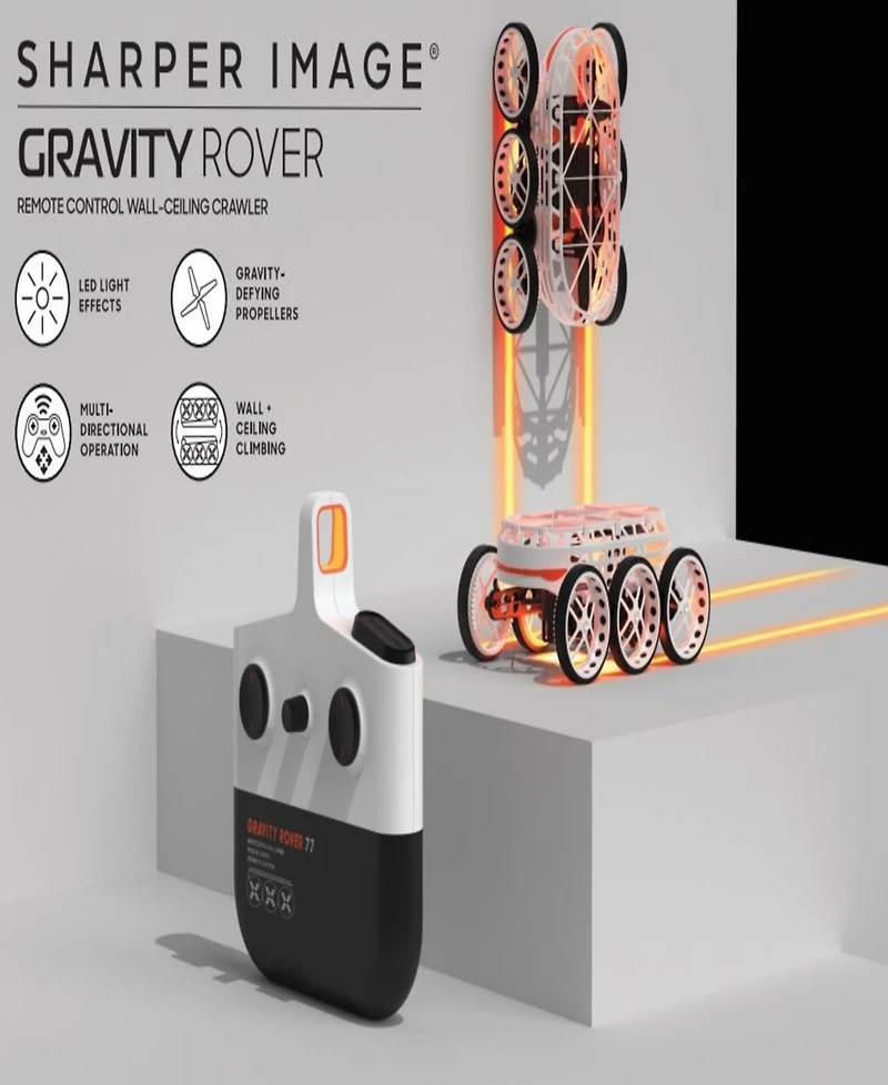 Sharper Image Remote Control Gravity Rover Antigravity Floor Wall Ceiling Climber