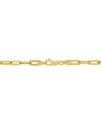 Lightweight Paperclip Link 20" Chain Necklace in 10k Gold