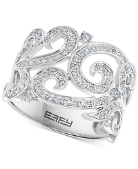 Effy Diamond Swirl Statement Ring (3/8 ct. t.w.) in 14k White Gold