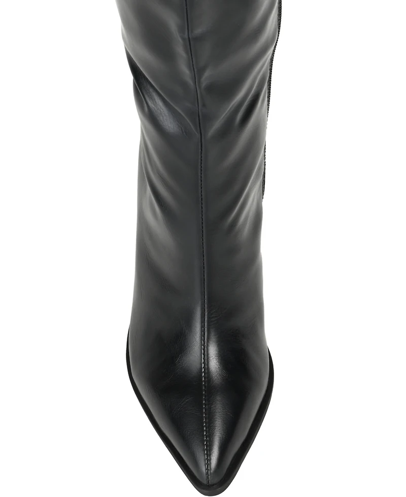 Journee Collection Women's Daria Wide Calf Cowboy Knee High Boots