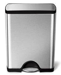 simplehuman 13 Gallon Classic Rectangular Step Kitchen Trash Can with Soft-Close Lid