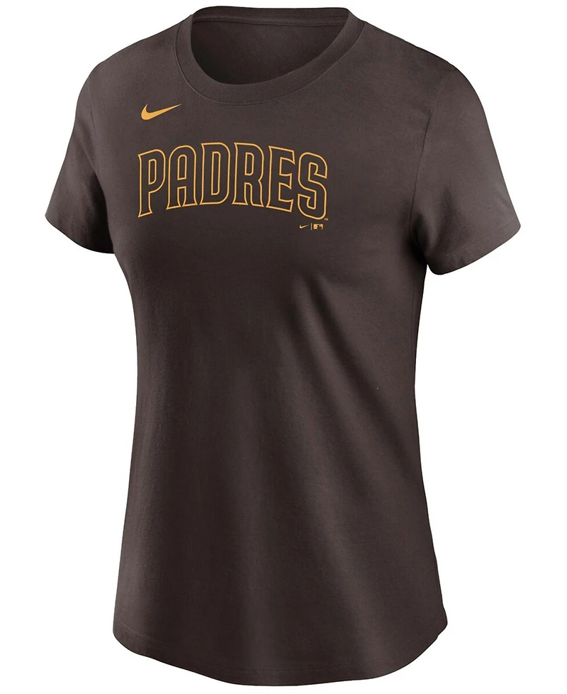 Women's Nike Fernando Tatis Jr. Brown San Diego Padres Name and Number T-shirt
