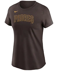 Women's Nike Fernando Tatis Jr. Brown San Diego Padres Name and Number T-shirt