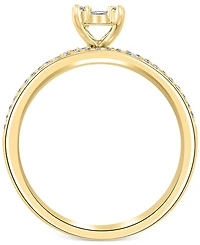 Effy Diamond Baguette Cluster Bridal Set (3/8 ct. t.w.) 14k White or Yellow Gold