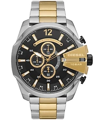 Diesel Men's Mega Chief Chronograph Two-Tone Stainless Steel Bracelet Watch, 51mm