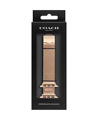 Coach Rose Gold-Tone Mesh Bracelet 38/40/41mm Apple Watch Band
