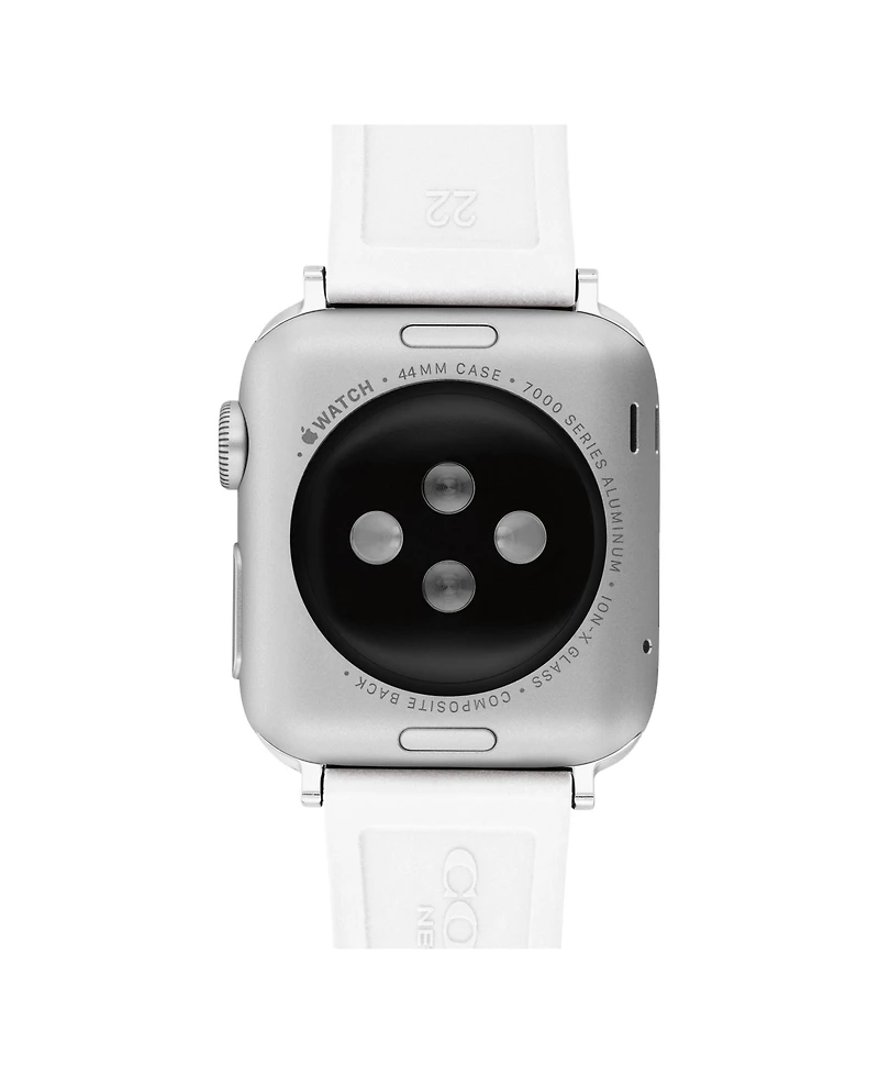 Coach White Silicone Strap 42/44/45mm Apple Watch Band