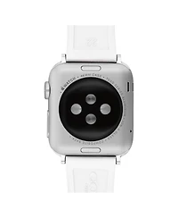 Coach White Silicone Strap 42/44/45mm Apple Watch Band