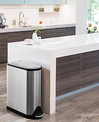 simplehuman 45 Liter Butterfly Lid Step Kitchen Trash Can