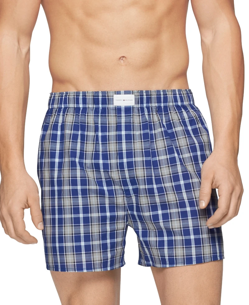 Tommy Hilfiger Men's 3-Pack Classic Printed Cotton Poplin Boxers